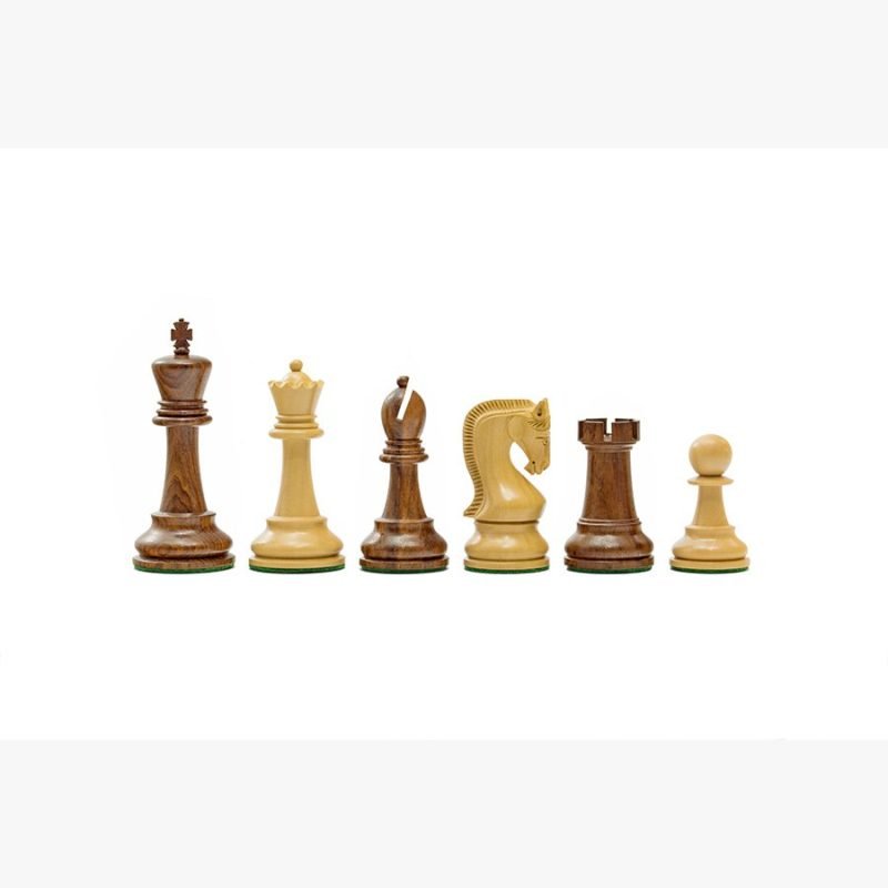 4" Leningrad Series Luxury Staunton Chess Pieces Only Set- Weighted Golden Rosewood - Image 4