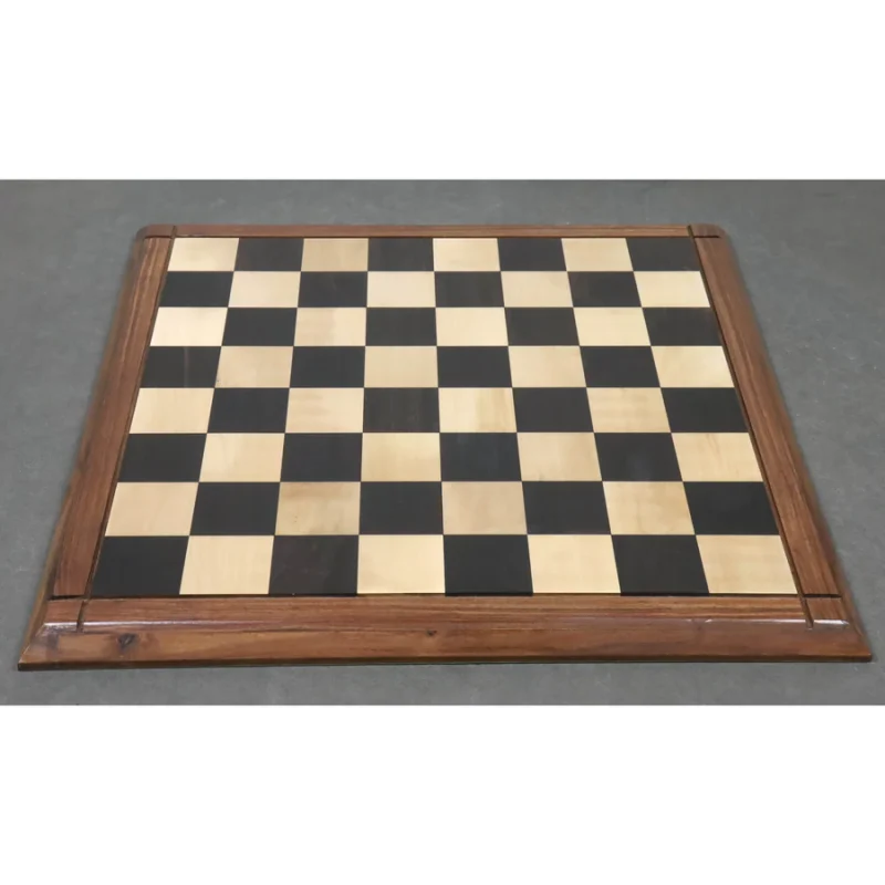 21" Players Choice Classic Tournament Chess Board In Ebony & Maple Wood-55 mm Square - Image 2