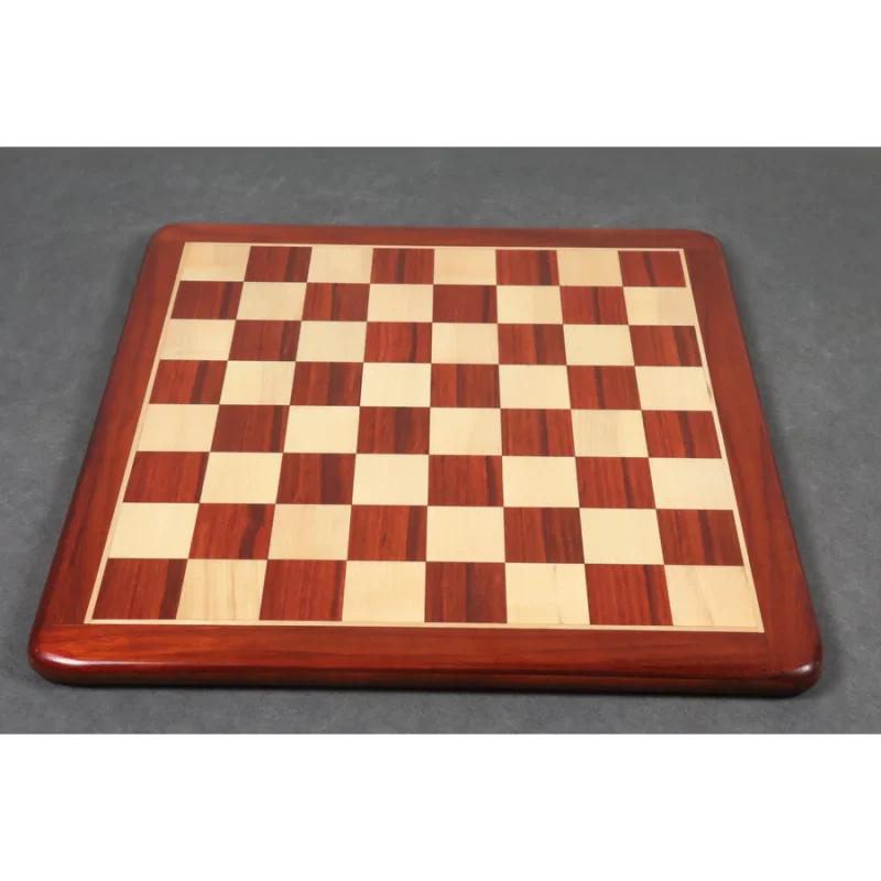 19" Solid Luxury Budrose Wood & Maple Wood Chess Board-50 mm Square - Image 3