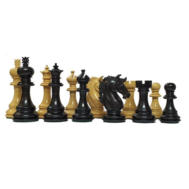 4.4" Alvis Luxury Staunton Chess Pieces Only Set - Triple Weighted Ebony - Image 3