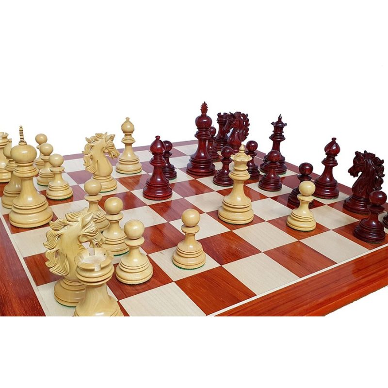 4.5" Andalusian Luxury Series Chess Pieces Only Set- Triple Weighted Bud Rosewood - Image 4