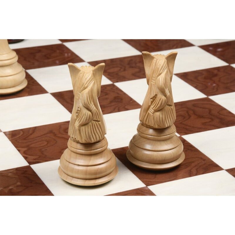 3.8" Columbian Knight Luxury Staunton Chess Pieces Only- Double Weighted Budrose Wood - Image 10