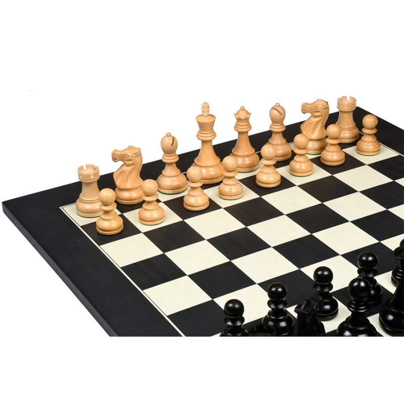 1972 Reproduced Reykjavik Championship Series Chess Pieces 3.7" - Weighted Ebonised Boxwood & Boxwood - Image 4