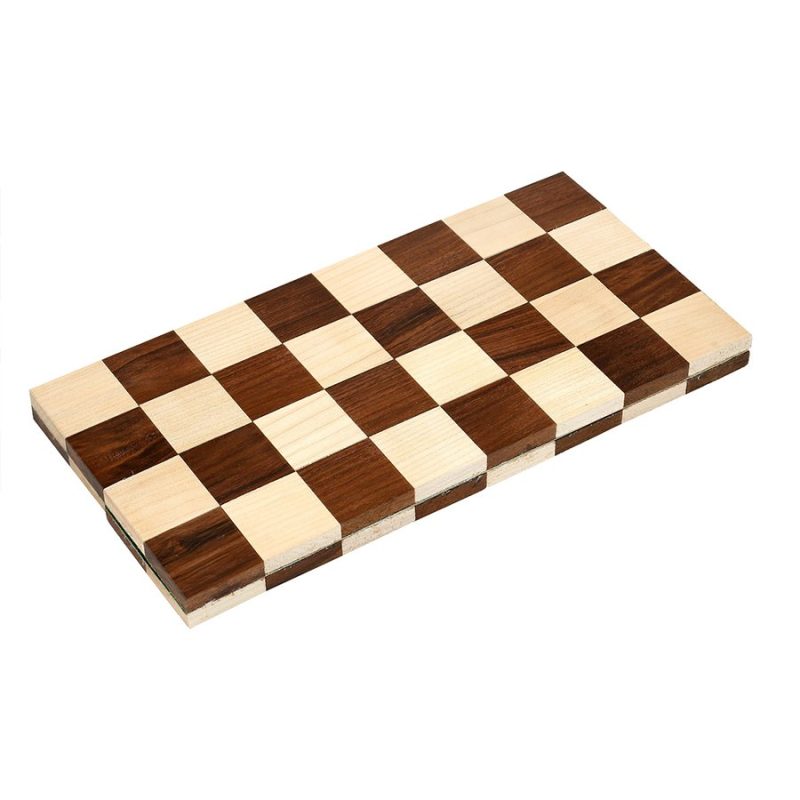 Folding/ Rolling Series Travel Chess Board In Maple & Golden Rosewood- 40 mm Square - Image 7