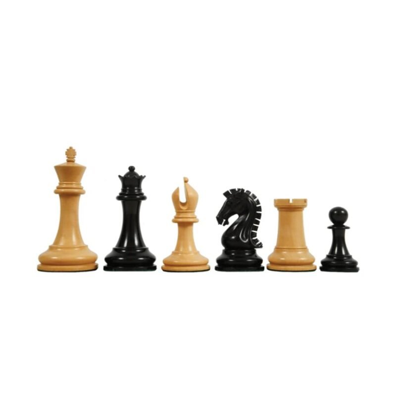 Sinquefield Cup Series Reproduced Staunton Chess Pieces Only set- Double Weighted Ebonised Boxwood