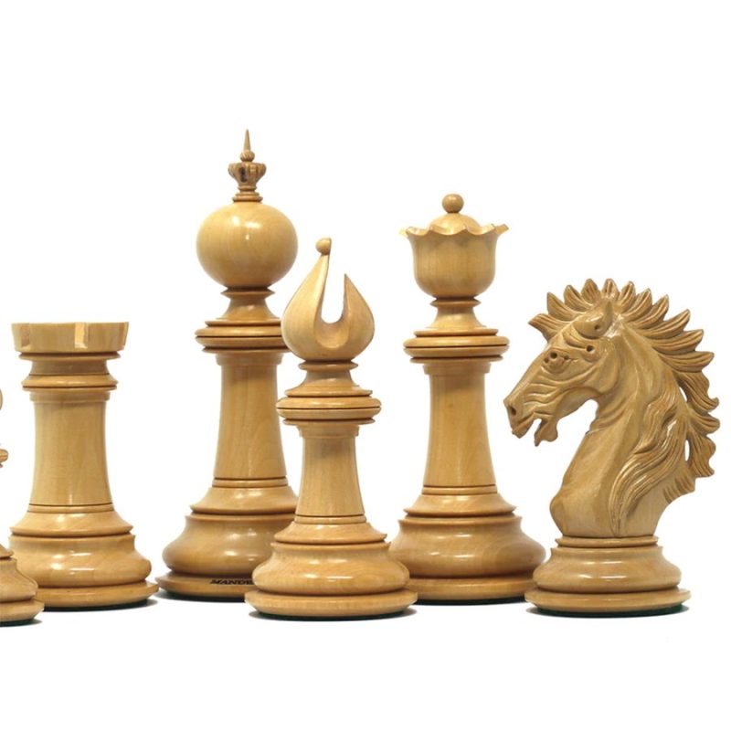 The Camelot Series Artisan Chess Pieces - Triple Weighted Bud Rosewood- 4.4" King - Image 3