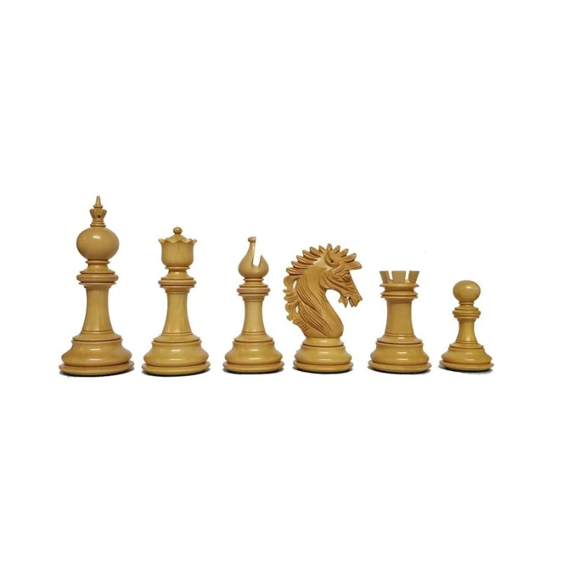 The Camelot Series Artisan Chess Pieces - Triple Weighted Ebony Wood- 4.4" King - Image 4