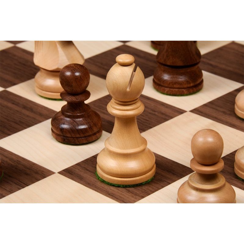 3.75? Classic Tournament Wooden Chess Pieces Only Set ? Golden Rosewood & Boxwood - Image 5