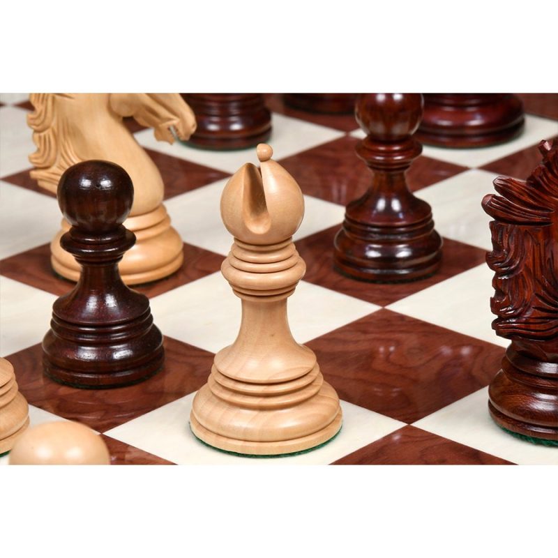 The Premium Collection- 4.4" Wellington Luxury Staunton Chess Pieces Only Set ? Triple Weighted Budrose Wood - Image 3