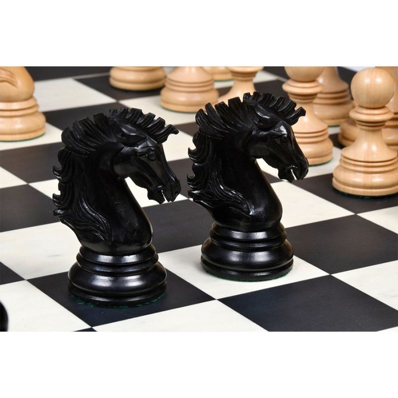 The Premium Collection- 4.4" Wellington Luxury Staunton Chess Pieces Only Set ? Triple Weighted Ebony Wood & Boxwood - Image 2