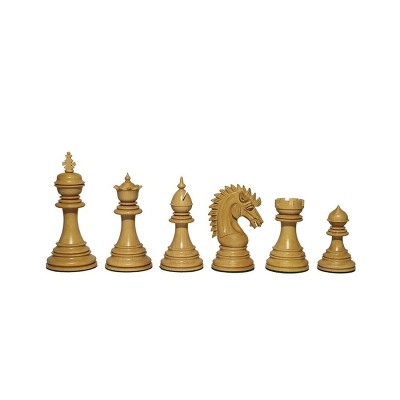 The Premium Collection- Cyrus Luxury Staunton Chess Pieces Only Set- Triple Weighted Budrose Wood & Boxwood - 4.4" King - Image 4