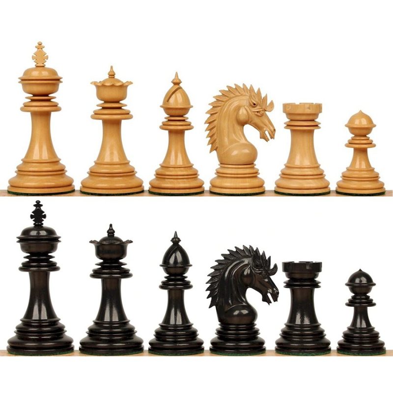 The Premium Collection- Cyrus Luxury Staunton Chess Pieces Only Set- Triple Weighted Ebony & Boxwood - 4.4" King - Image 2