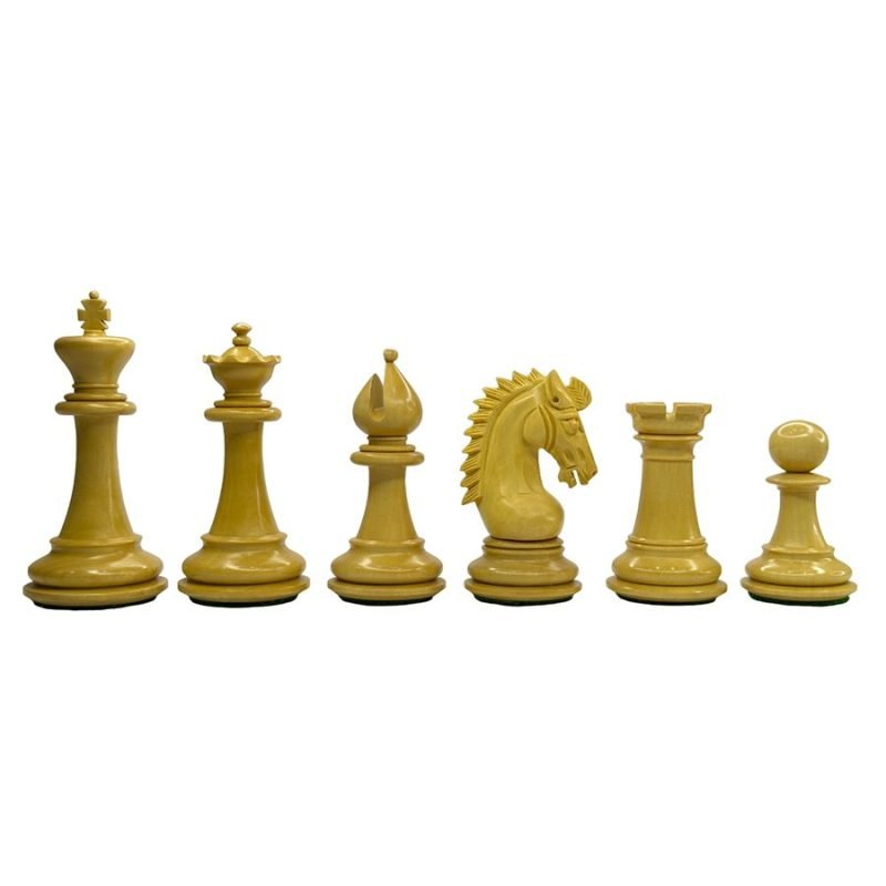 3.75" Sheffield Knight Luxury Chess Pieces Only Set- Double Weighted Budrose Wood - Image 6