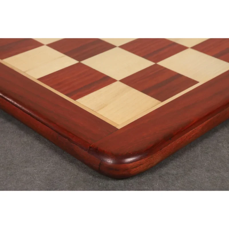 19" Solid Luxury Budrose Wood & Maple Wood Chess Board-50 mm Square - Image 4