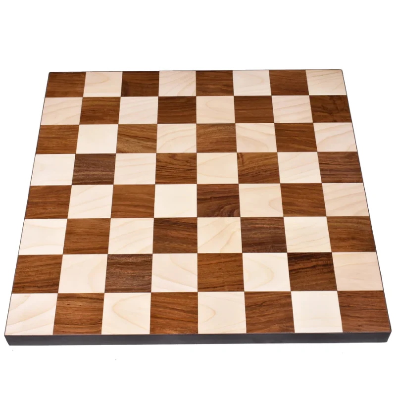 Borderless Chess Board In Canadian Maple & Golden Rosewood- 55 mm Square - Image 3