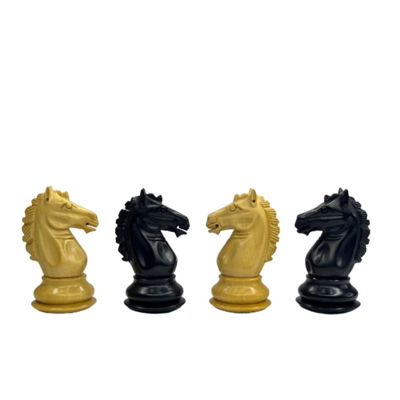 3.9" Exclusive Alban Staunton Chess Pieces Only set - Double Weighted Ebonised Boxwood - Image 3