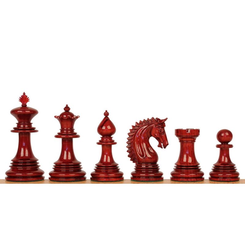 4.2" Luxury Patton Staunton Chess Pieces Only Set- Weighted Bud Rosewood and Boxwood - Image 2