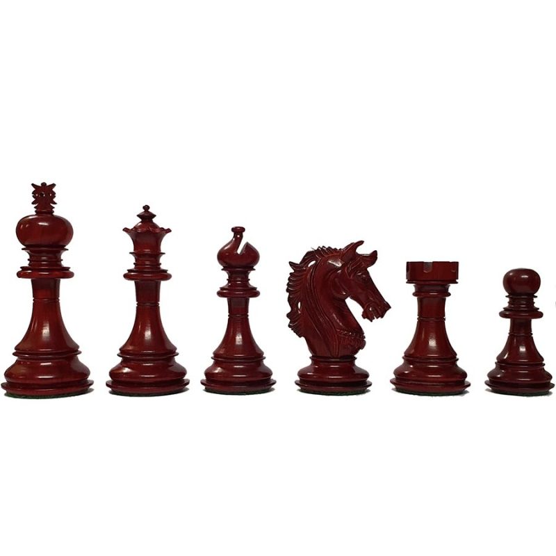 4.4" Alvis Luxury Staunton Chess Pieces Only set -Triple Weighted Budrose Wood - Image 5