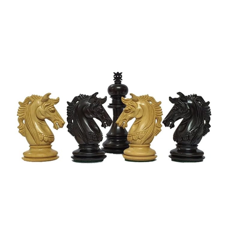 4.4" Alvis Luxury Staunton Chess Pieces Only Set - Triple Weighted Ebony - Image 6