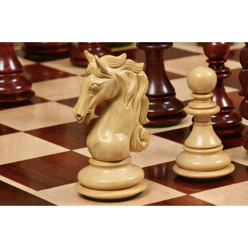 4.5? Shera Series Staunton Luxury Chess Pieces Only Set- Triple Weighted Bud Rosewood - Image 5