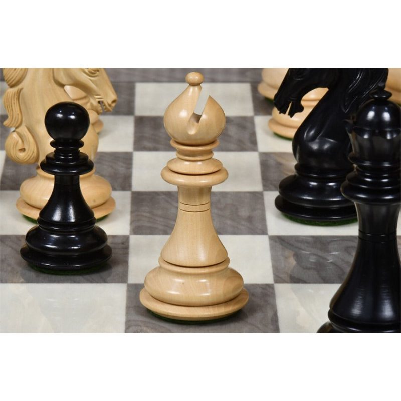 4.5? Shera Series Staunton Luxury Chess Pieces Only Set- Triple Weighted Ebony - Image 5