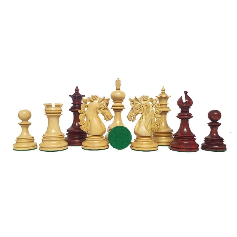 4.5" Andalusian Luxury Series Chess Pieces Only Set- Triple Weighted Bud Rosewood