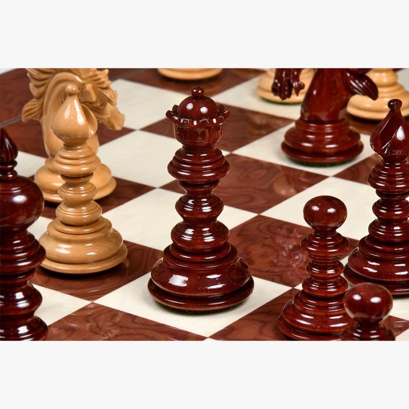 4.3? Luxury Savano Series Staunton Chess Pieces Only Set- Bud Rosewood Triple Weighted - Image 8