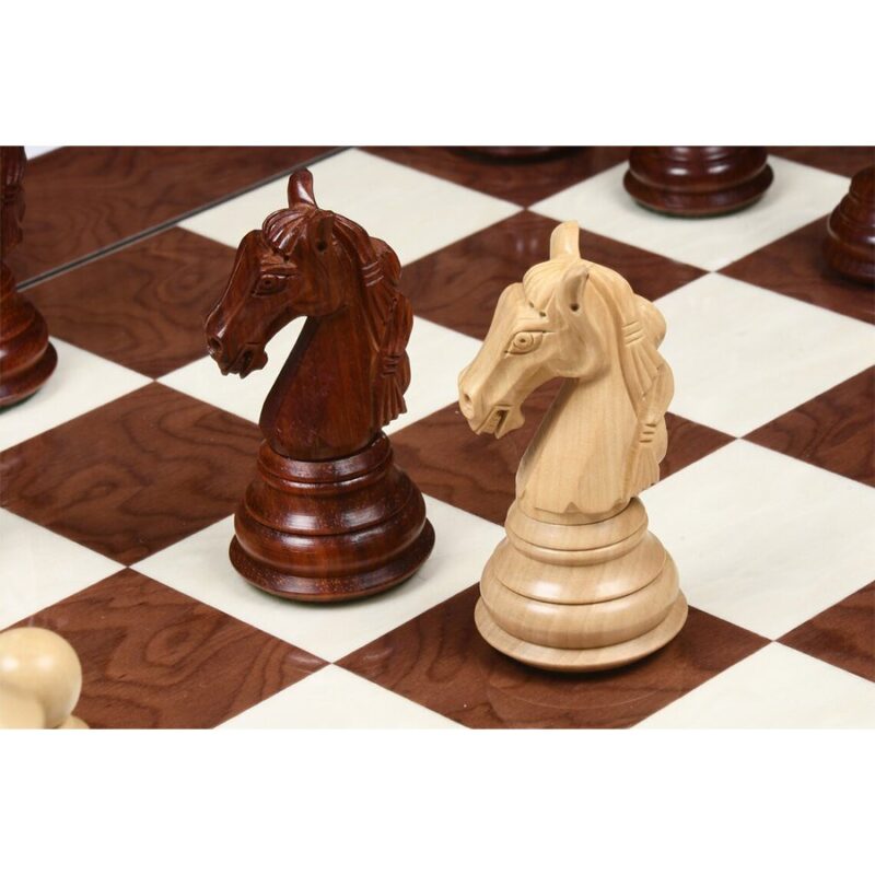 4.6" Rare Columbian Luxury Chess Pieces Only Set -Triple Weighted Bud Rosewood - Image 10