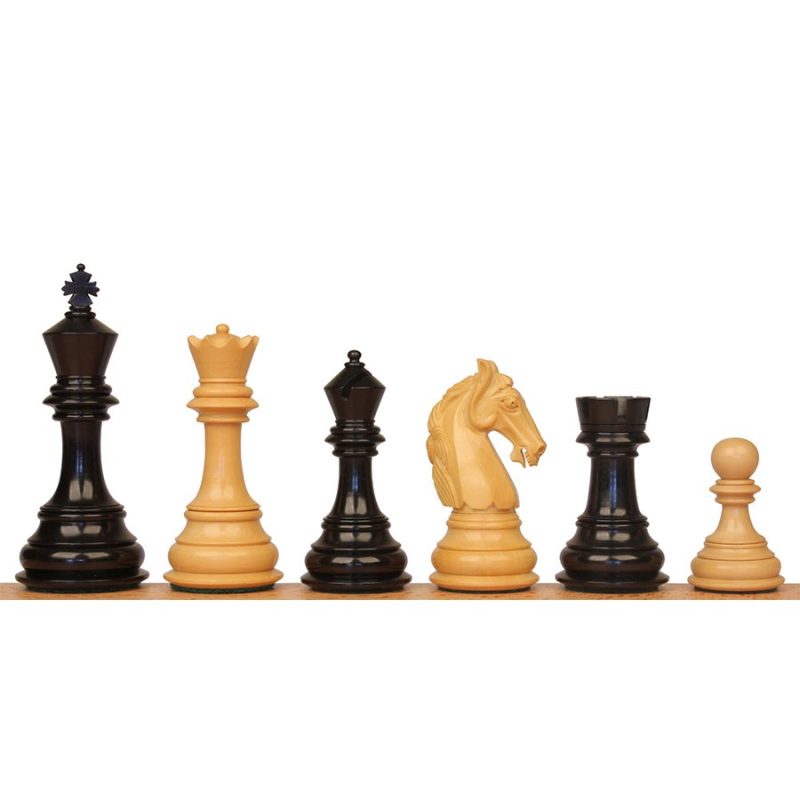 4.6" Rare Columbian Luxury Chess Pieces Only Set -Triple Weighted Ebony