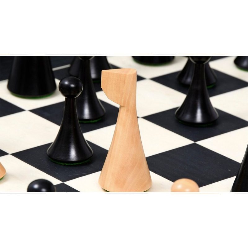 Hermann Ohme Minimalist Series Chess Pieces Only Set- Weighted Ebonised Boxwood - Image 3