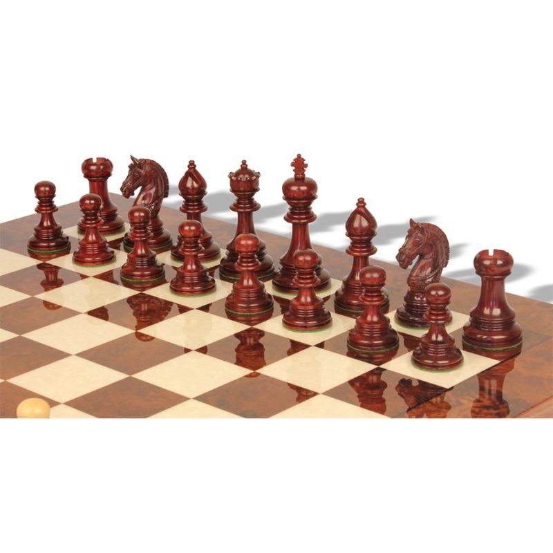 The Exotic Collection- Chetak Luxury Chess Pieces Only Set - Triple Weighted Budrose Wood- 4.2" King - Image 4