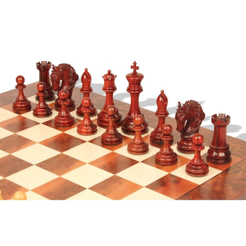 The King Arthur Series Luxury Staunton Chess Pieces Only Set- 4.5" King Size- Triple Weighted Bud Rosewood - Image 7