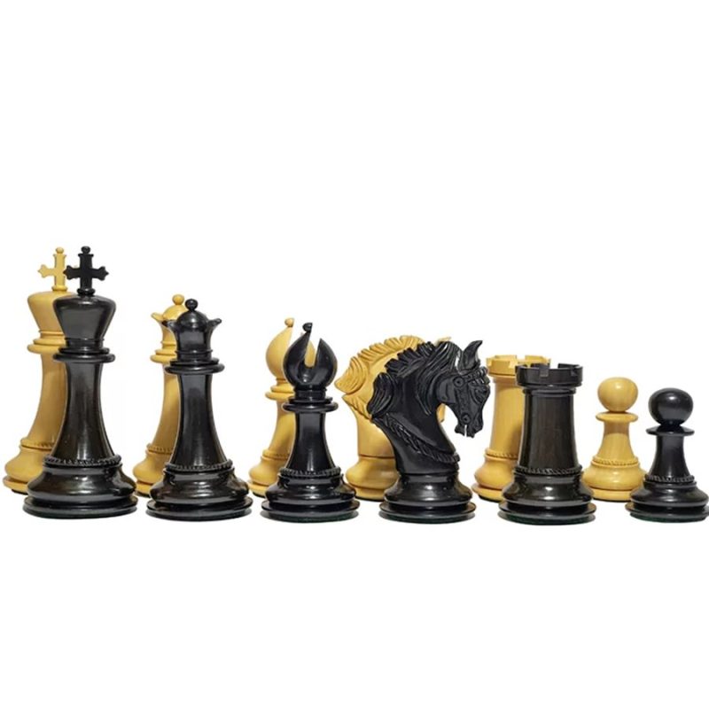 The King Arthur Series Luxury Staunton Chess Pieces Only Set- 4.5" King Size- Triple Weighted Ebony Wood - Image 5