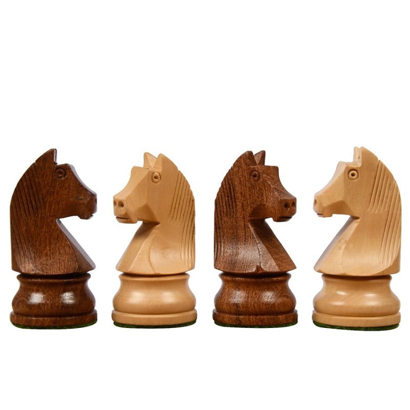 3.75? Classic Tournament Wooden Chess Pieces Only Set ? Golden Rosewood & Boxwood - Image 6