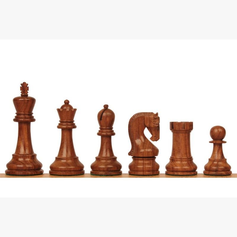 4" Leningrad Series Luxury Staunton Chess Pieces Only Set- Weighted Golden Rosewood - Image 5