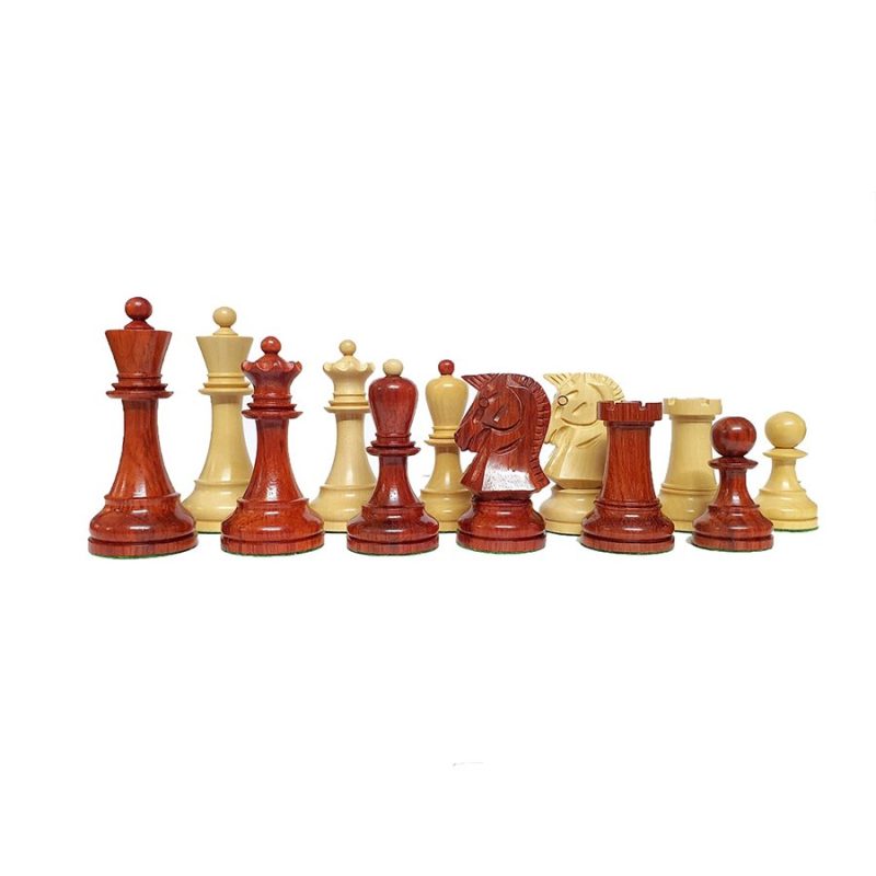 1950s Dubrovnik Bobby Fischer Reproduced Chess Pieces Only Set- Weighted Budrose Wood & Boxwood- 3.7" King