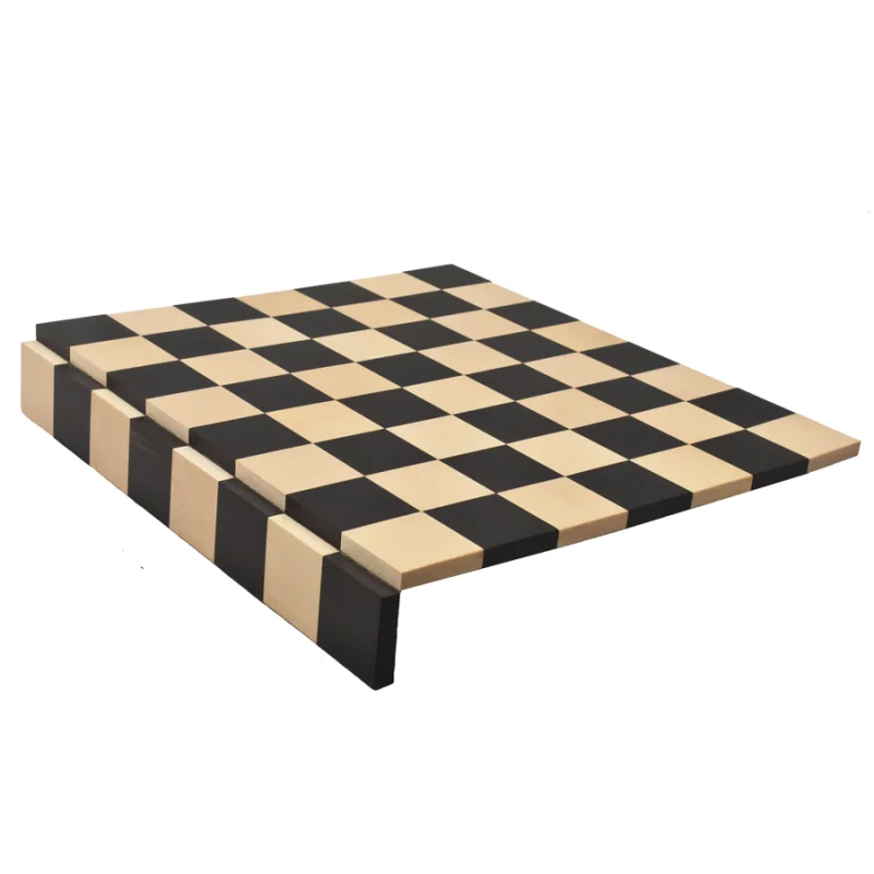 Folding/ Rolling Series Travel Chess Board In Maple & Ebony Wood- 40 mm Square - Image 6