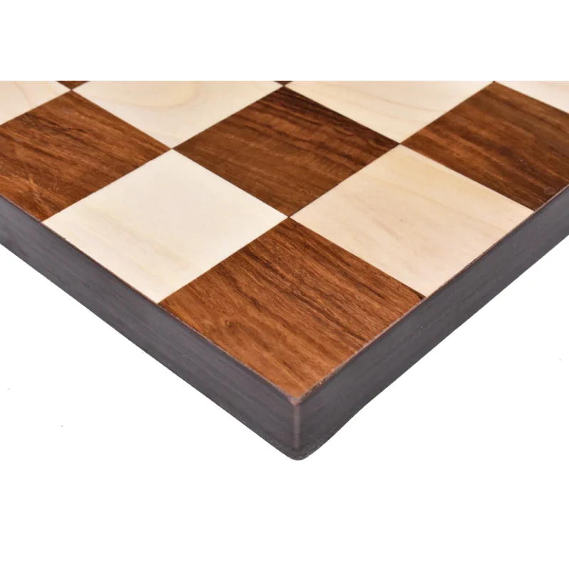 Borderless Chess Board In Canadian Maple & Golden Rosewood- 55 mm Square - Image 4