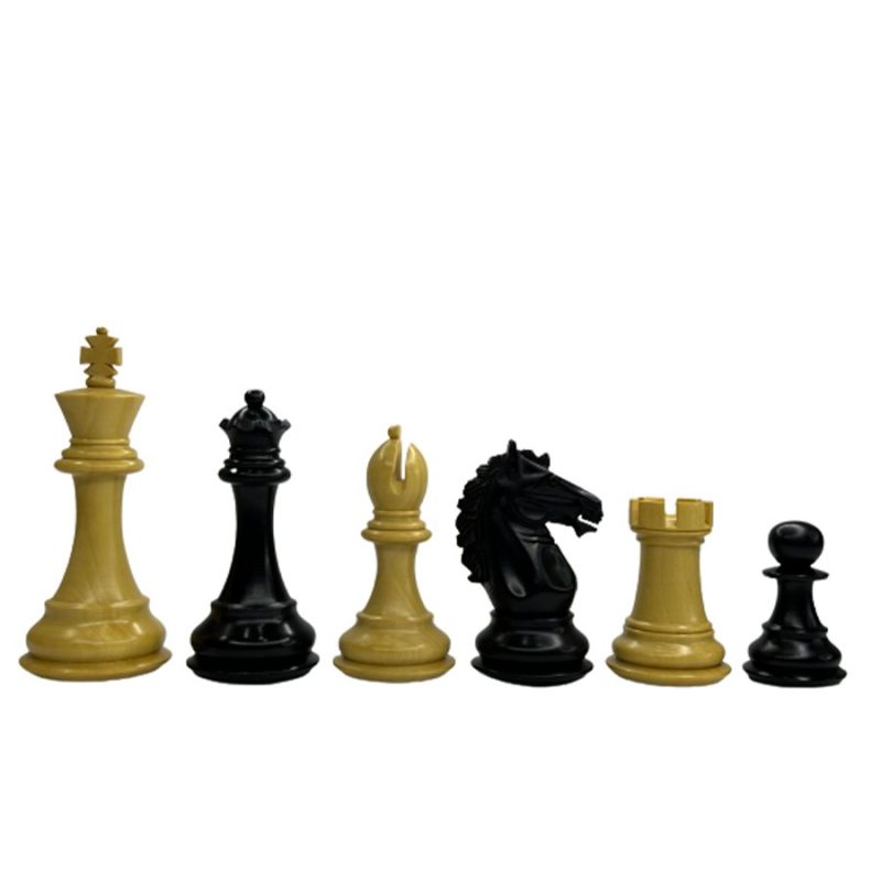 3.9" Exclusive Alban Staunton Chess Pieces Only set - Double Weighted Ebonised Boxwood - Image 4