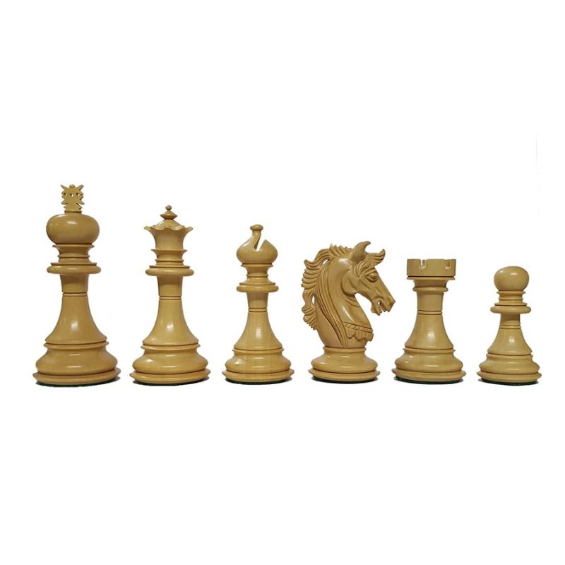 4.4" Alvis Luxury Staunton Chess Pieces Only set -Triple Weighted Budrose Wood - Image 6