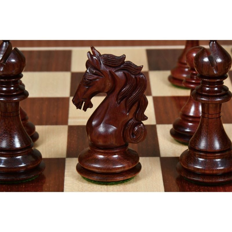 4.5? Shera Series Staunton Luxury Chess Pieces Only Set- Triple Weighted Bud Rosewood - Image 6