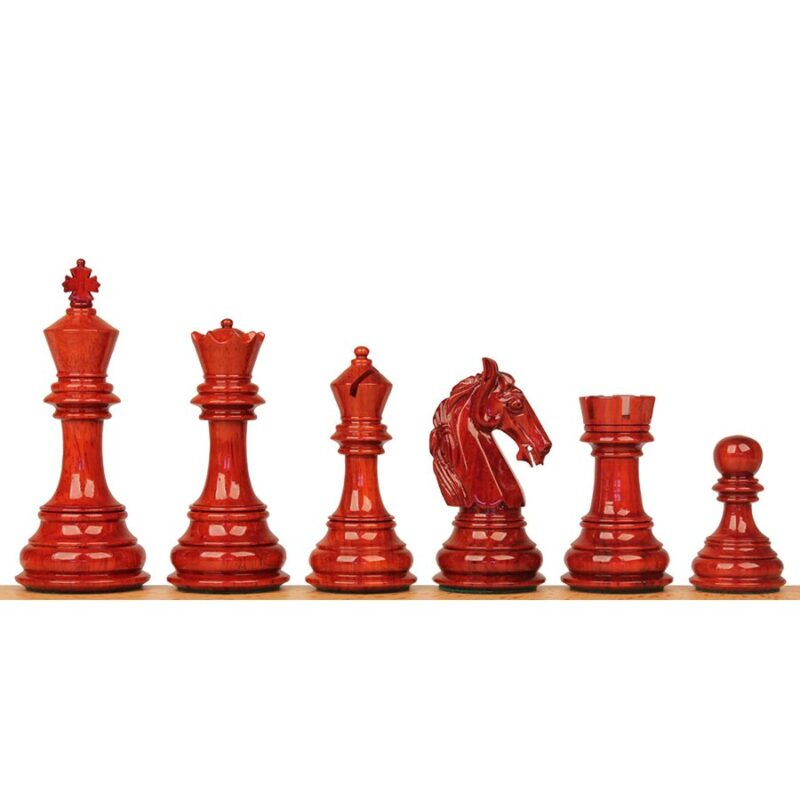 3.8" Columbian Knight Luxury Staunton Chess Pieces Only- Double Weighted Budrose Wood - Image 5