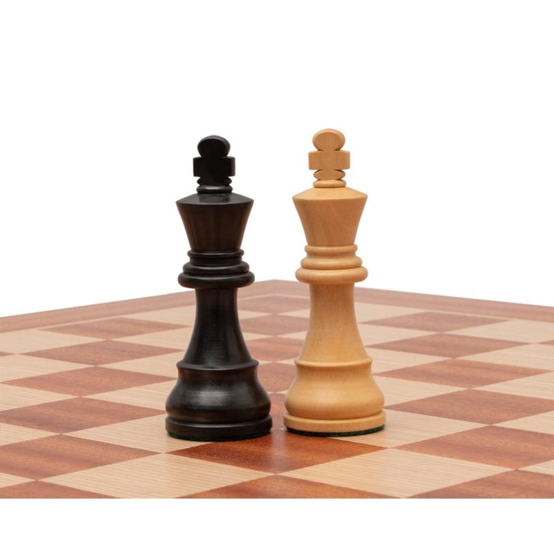 3.75? Classic Tournament Wooden Chess Pieces Only Set ? Ebonised Boxwood & Boxwood - Image 5