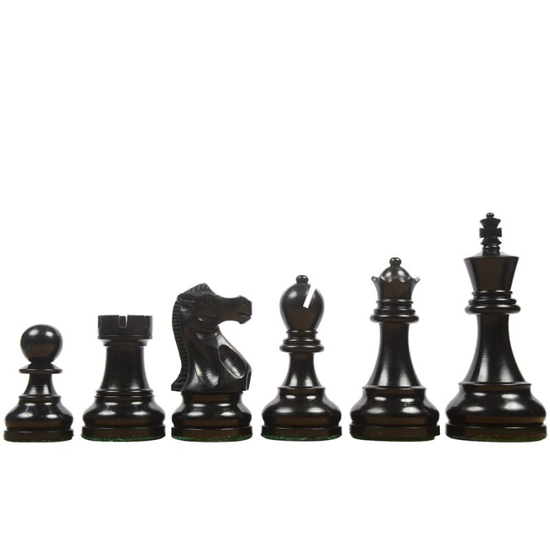 1972 Reproduced Reykjavik Championship Series Chess Pieces 3.7" - Weighted Ebonised Boxwood & Boxwood - Image 6