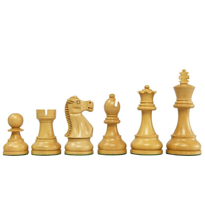 1972 Reproduced Reykjavik Championship Series Chess Pieces 3.7" - Weighted Golden Rosewood & Boxwood - Image 5