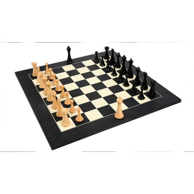 Hermann Ohme Minimalist Series Chess Pieces Only Set- Weighted Ebonised Boxwood - Image 4