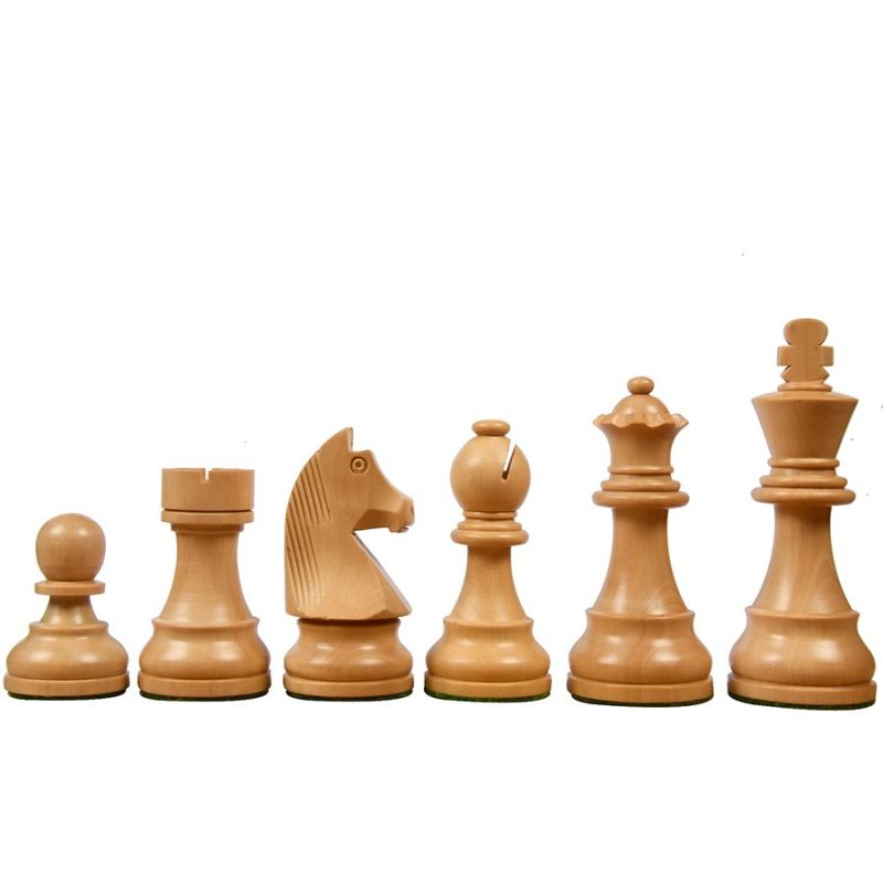 3.75? Classic Tournament Wooden Chess Pieces Only Set ? Golden Rosewood & Boxwood - Image 8