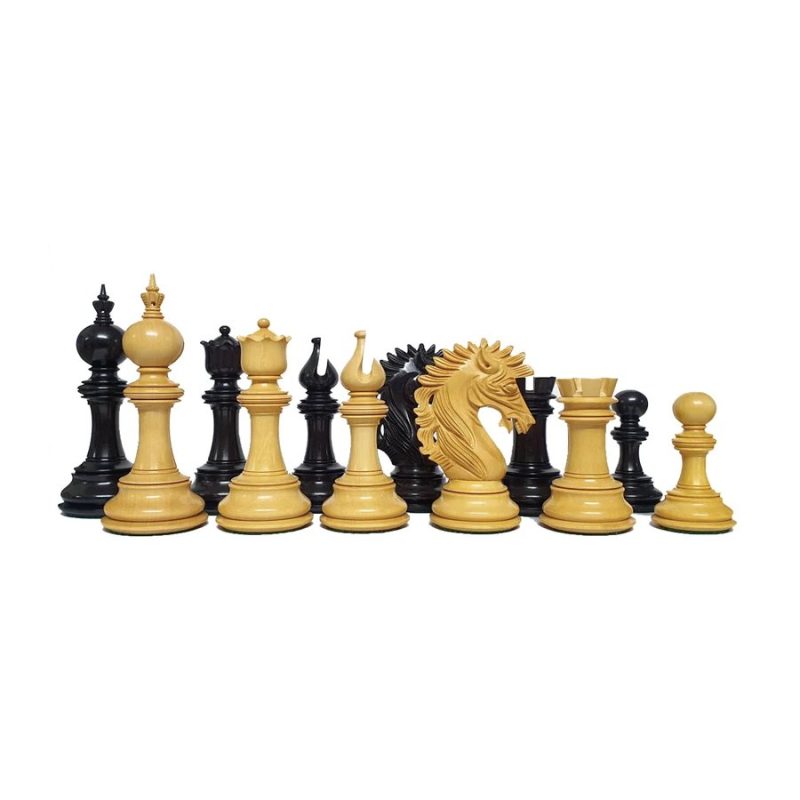 The Camelot Series Artisan Chess Pieces - Triple Weighted Ebony Wood- 4.4" King - Image 5