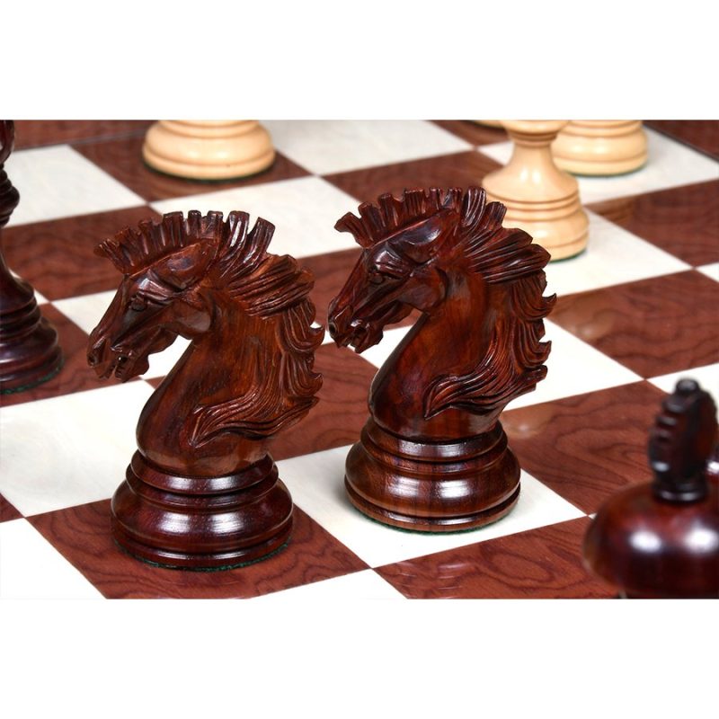 The Premium Collection- 4.4" Wellington Luxury Staunton Chess Pieces Only Set ? Triple Weighted Budrose Wood - Image 5