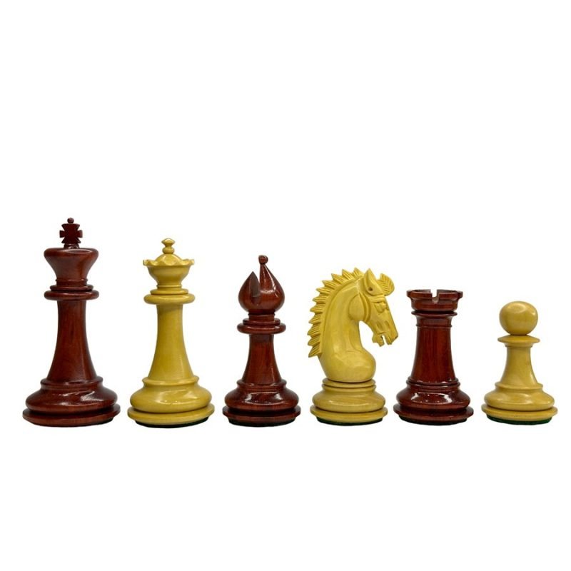 3.75" Sheffield Knight Luxury Chess Pieces Only Set- Double Weighted Budrose Wood - Image 2